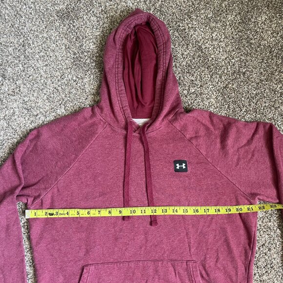 Men's Under Armour Rival Fleece Hoodie Sweatshirt, League Red, Size Small - Picture 6 of 10